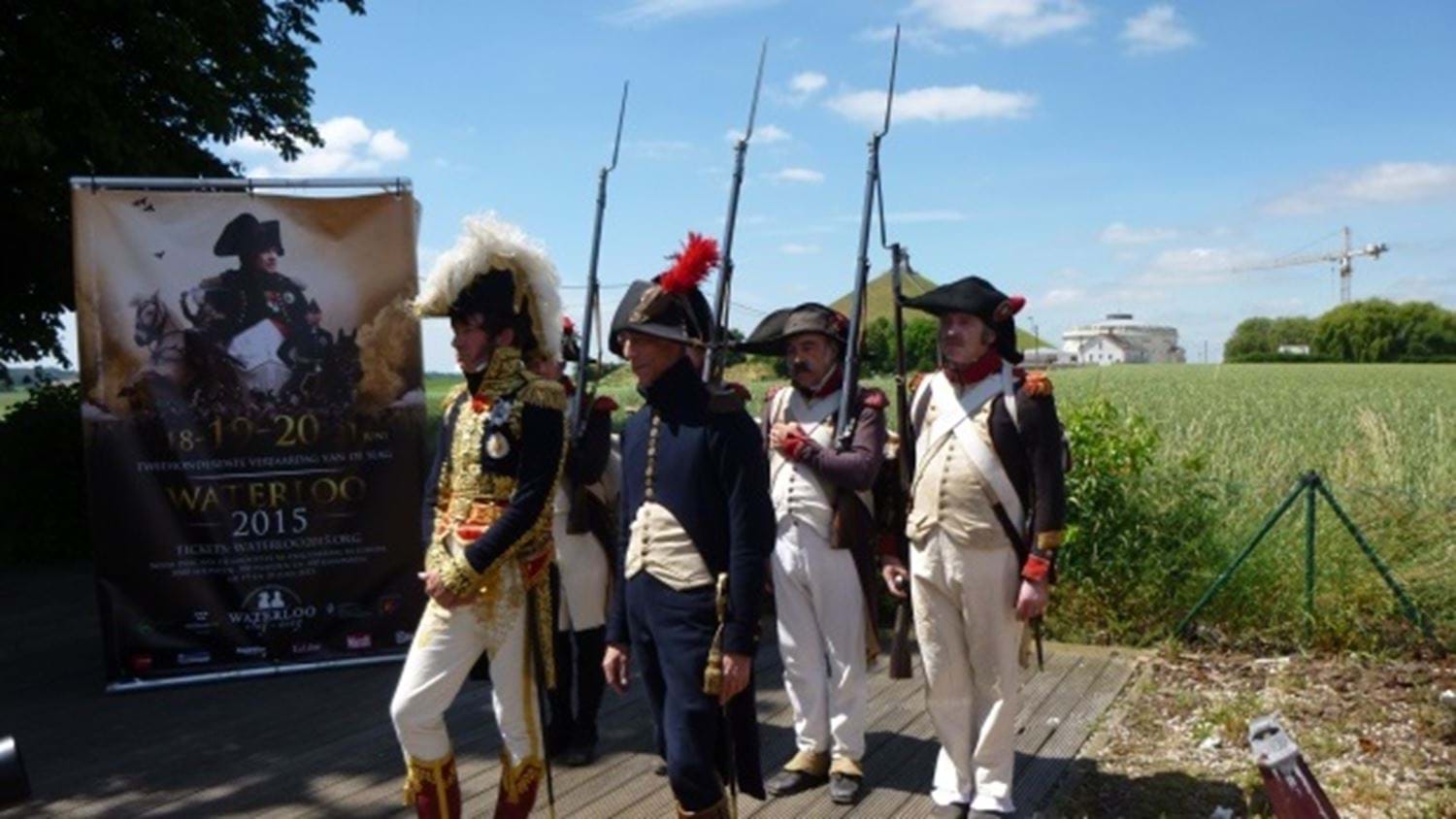 Napoleons leger weer even terug in Waterloo