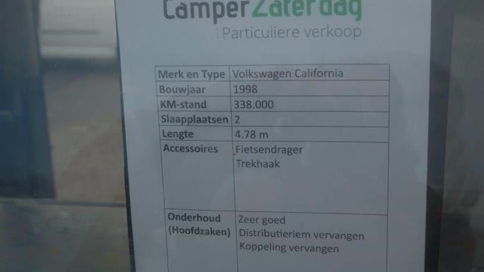 Tweede CamperZaterdag op 15 april - formulier
