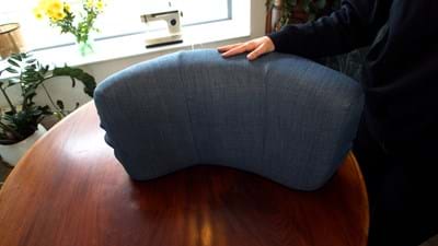 Hoekkussen compleet bekleed