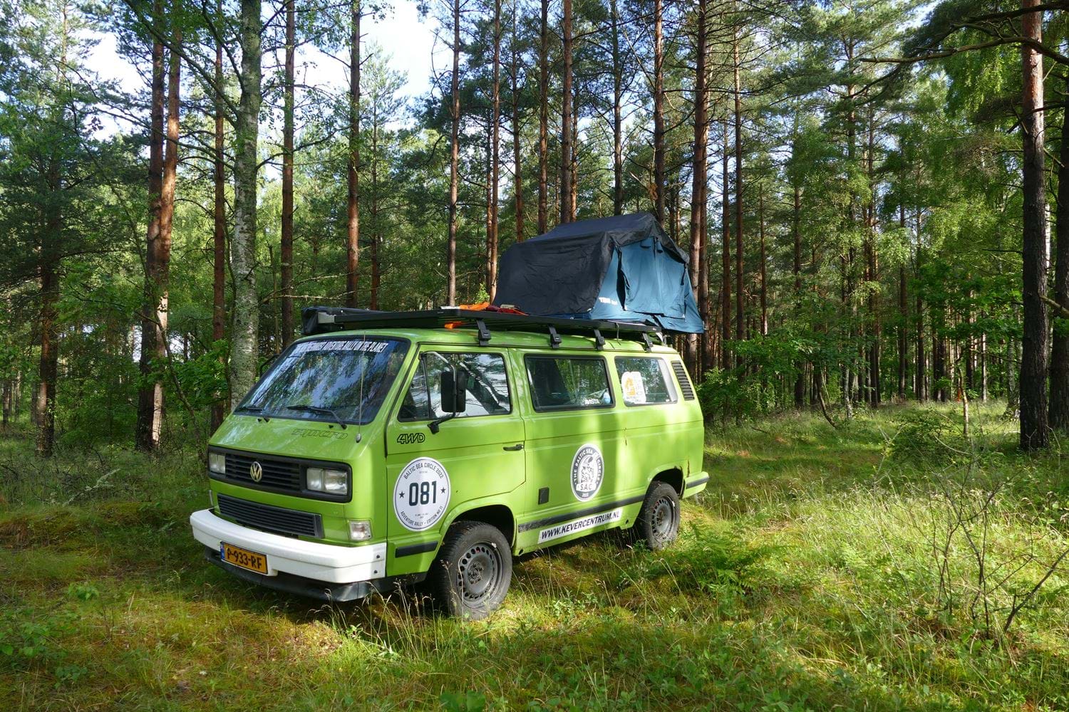 Start van de rally - Green in green