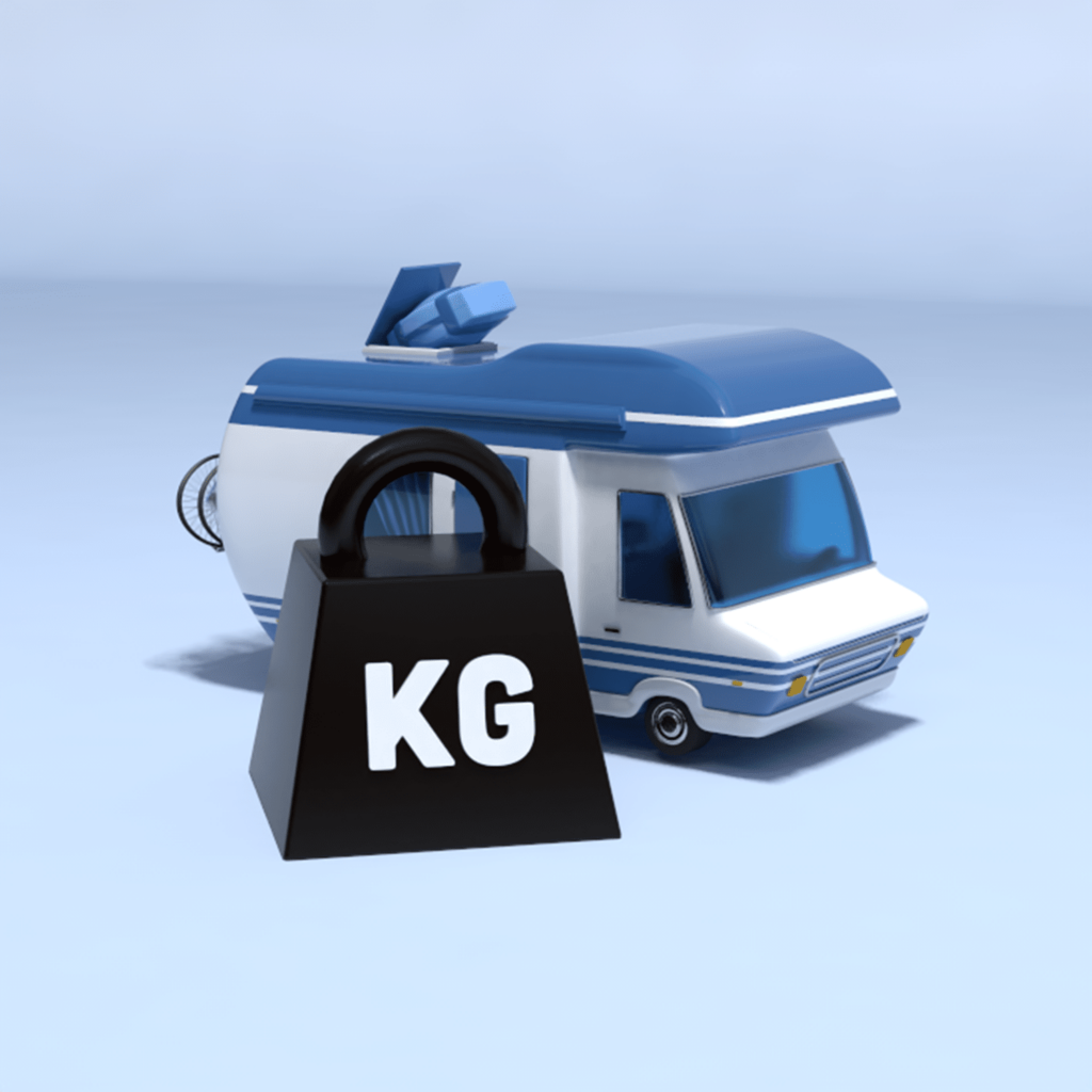 het gewicht van een camper