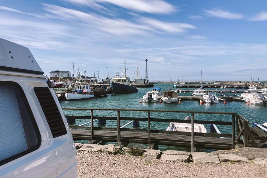 Volkswagen T3 in een Zweedse haven