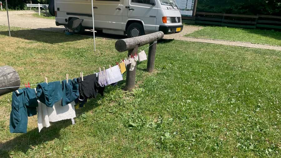 Camper was zon