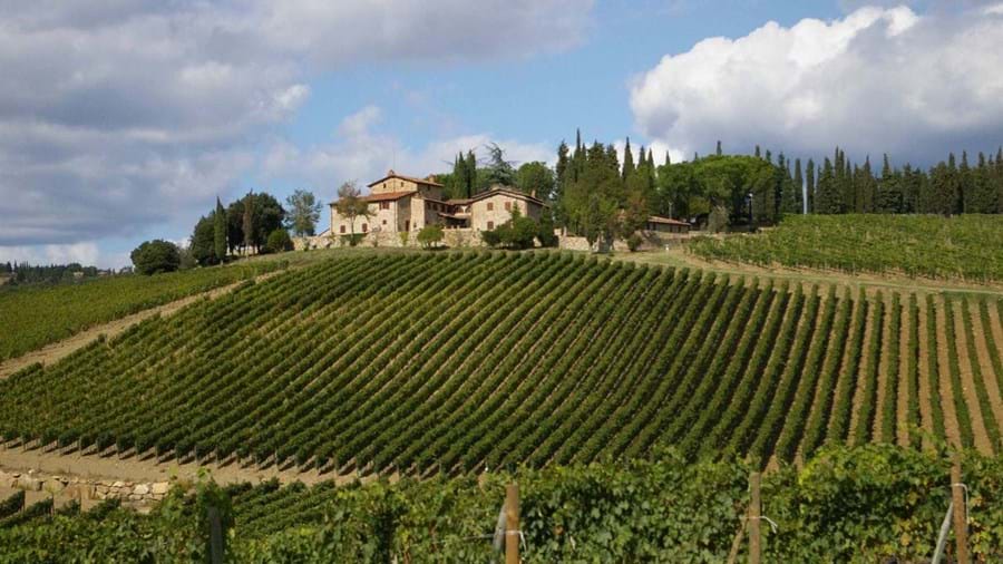 Huis op romantische Toscaanse wijgaard
