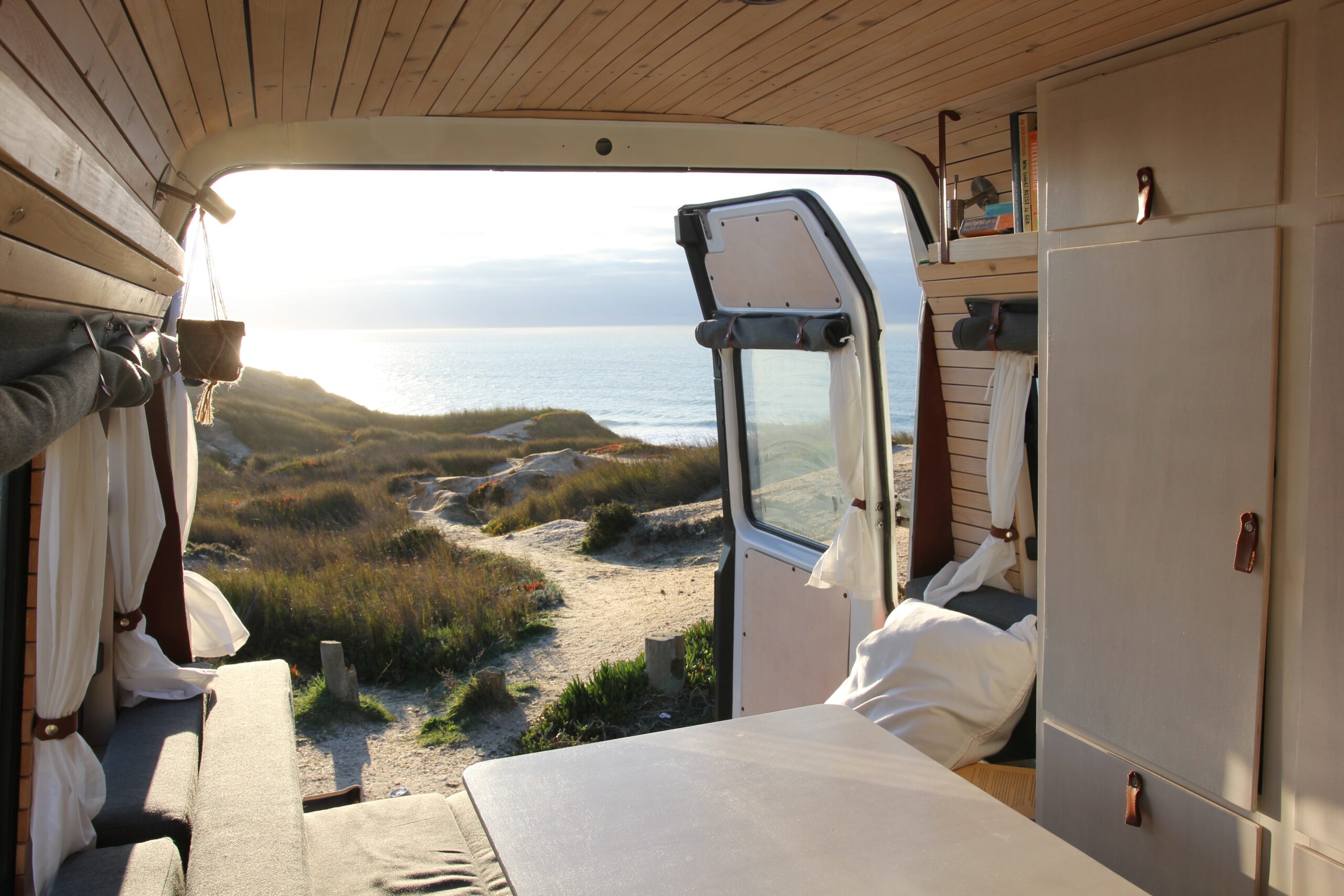 Zeezicht vanuit de camper