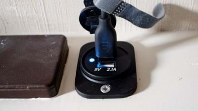 USB punt gemonteerd