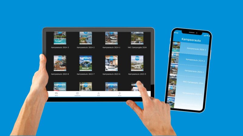 Kampeerauto is ook te lezen via de app NKC Pocket. Je kunt Kampeerauto natuurlijk ook via nkc.nl blijven lezen.