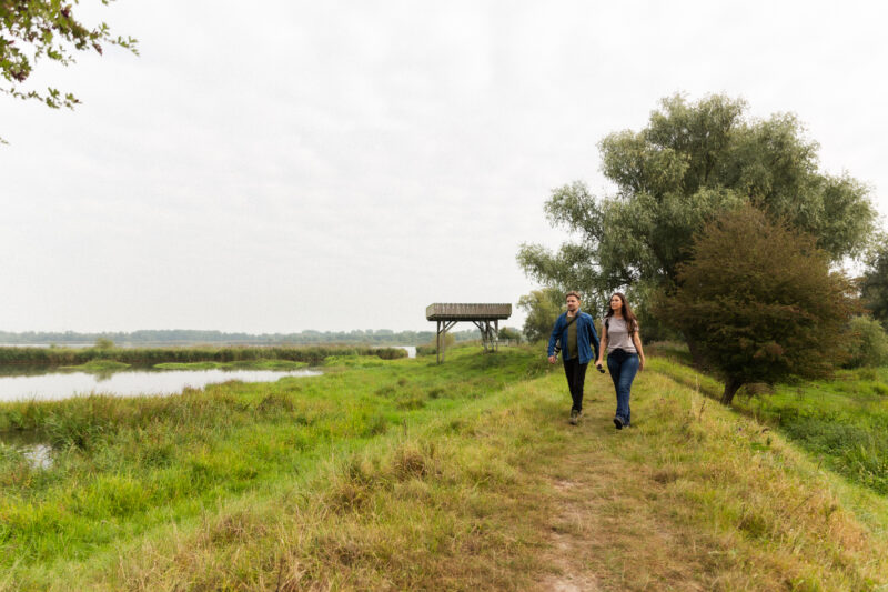 Wandelaars in de Biesbosch