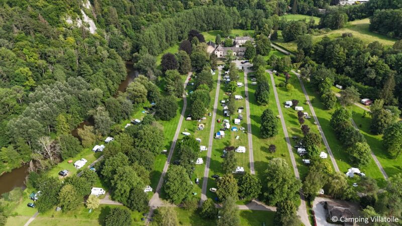 Bovenaanzicht van Camping Villatoile