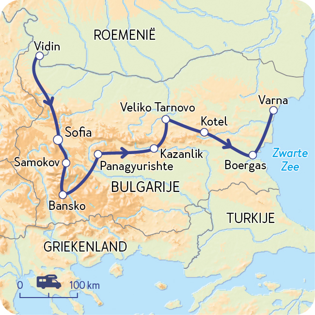 Routekaart Bulgarije
