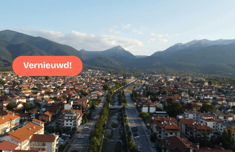 Uitzicht van Bansko, Bulgarije
