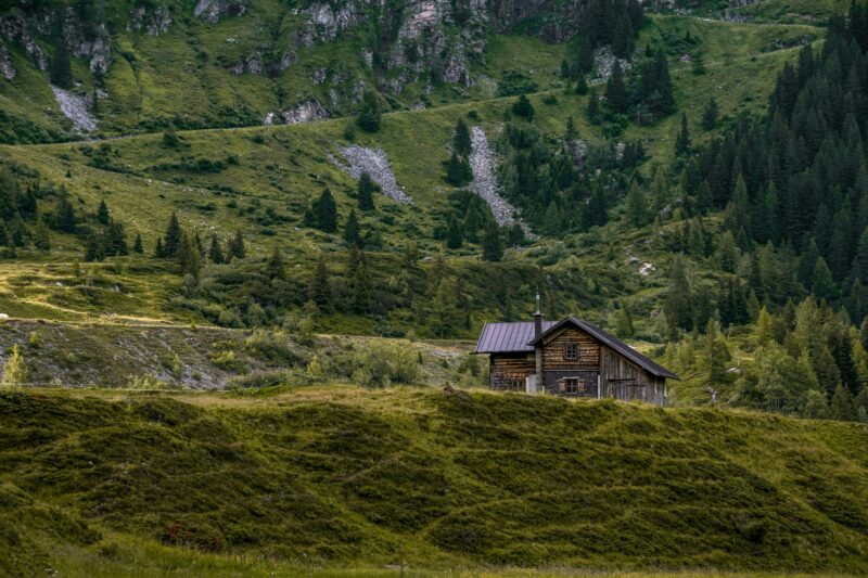 Huisje in de Oostenrijkse bergen