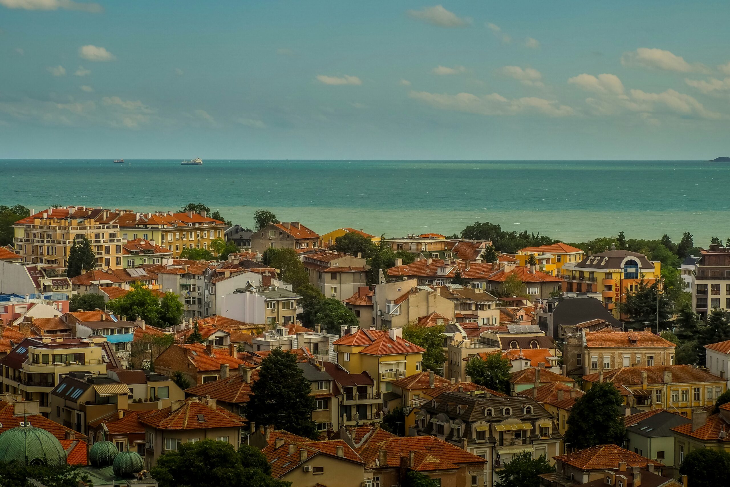 Panoramisch uitzicht, Boergas, Bulgarije