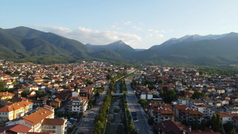 Uitzicht van Bansko, Bulgarije