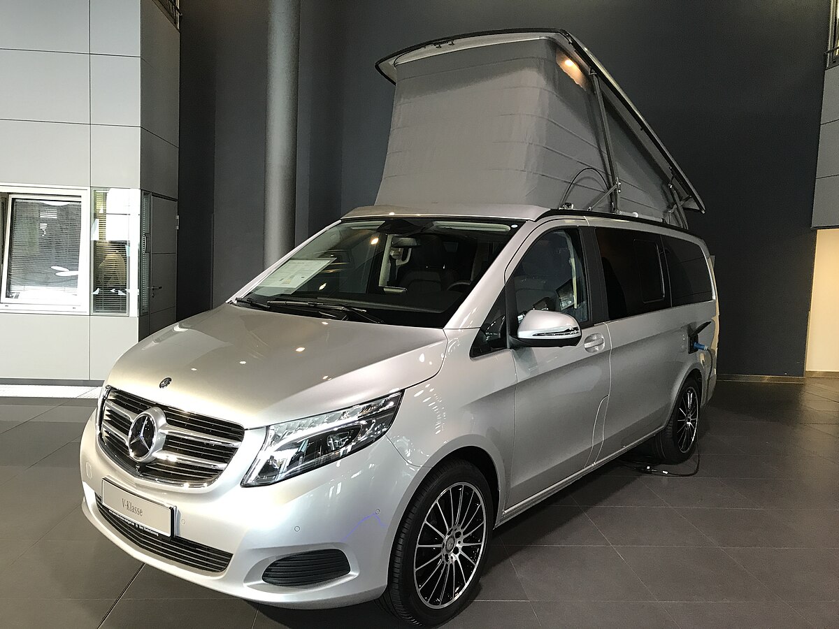 Sport Grille Geschikt Voor Mercedes W447 V-KLASSE Met 360° Camera PRE Facelift Panamericana Design Zwart Chroom