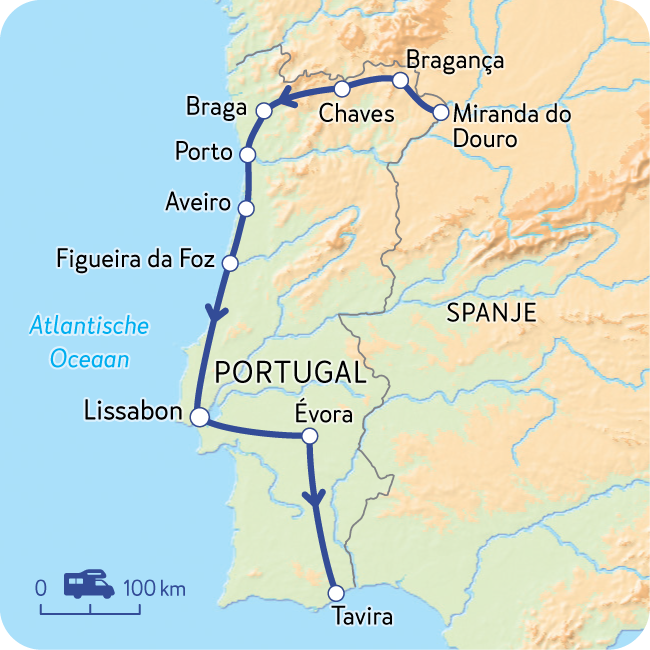 Routekaart Portugal