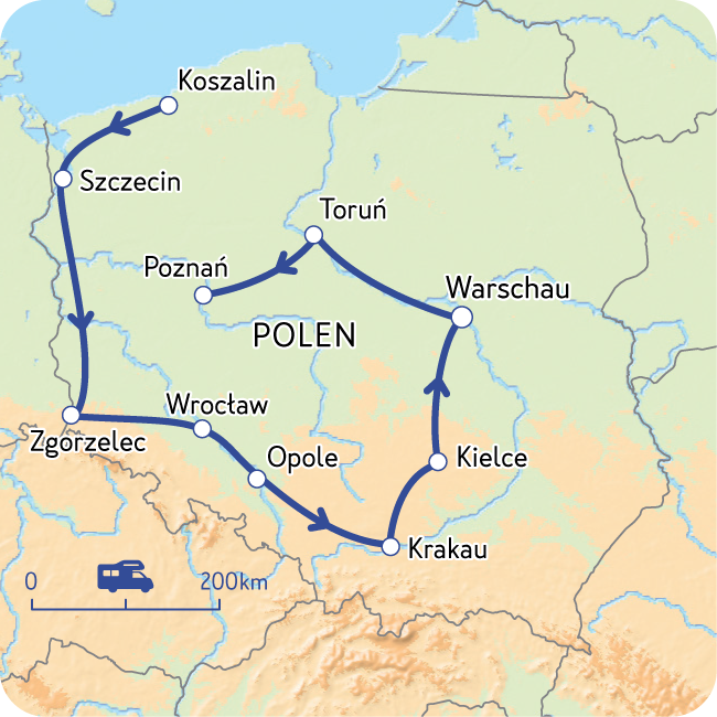 Routekaart Polen