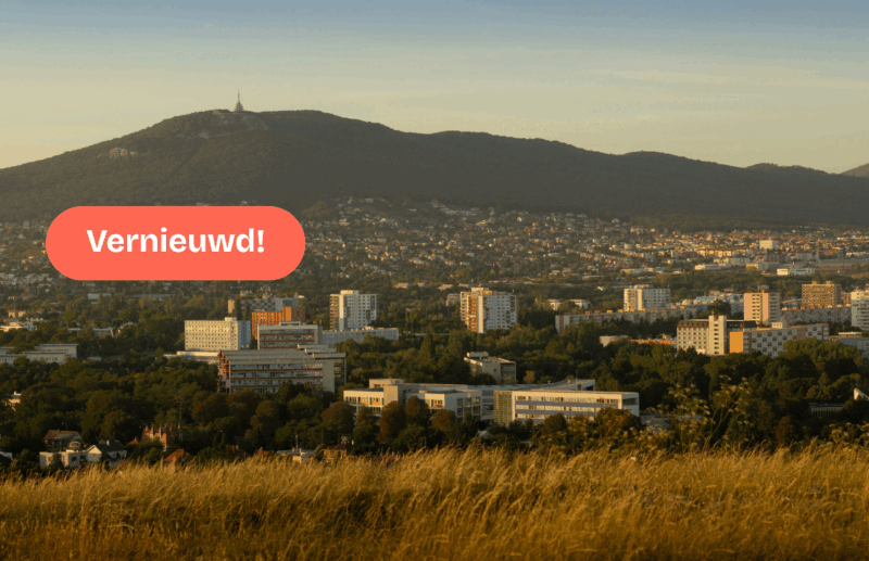 Uitzicht op Nitra, Slowakije