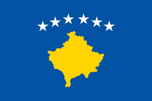 Vlag van het land Kosovo
