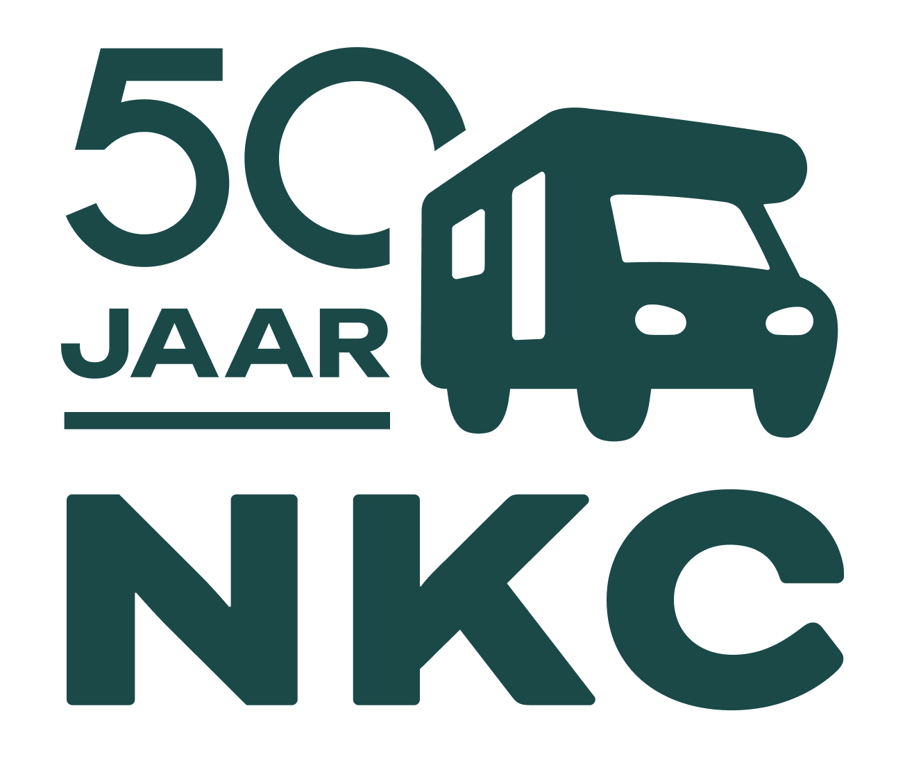 NKC Logo 50 jaar donkergroen