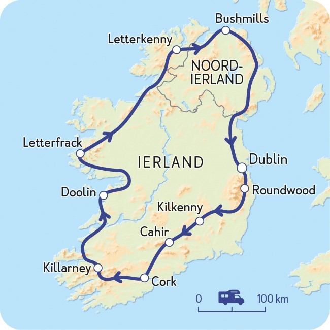 routekaart ierland jpg