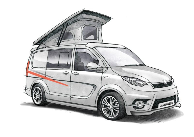 De camperbus – oranje