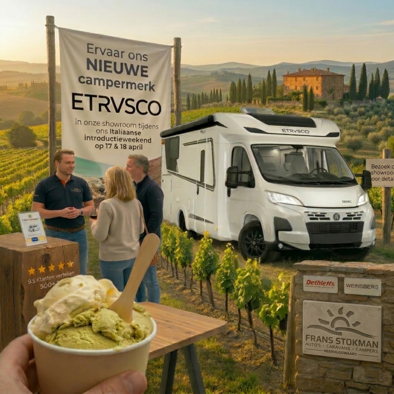 Etrusco campers bij Stokman