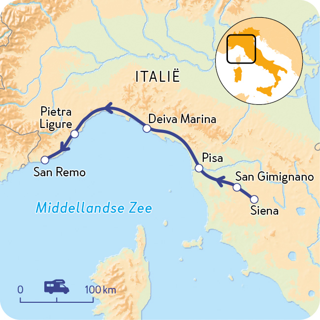 2027-064 Wandelen in Italië Reiskaartje